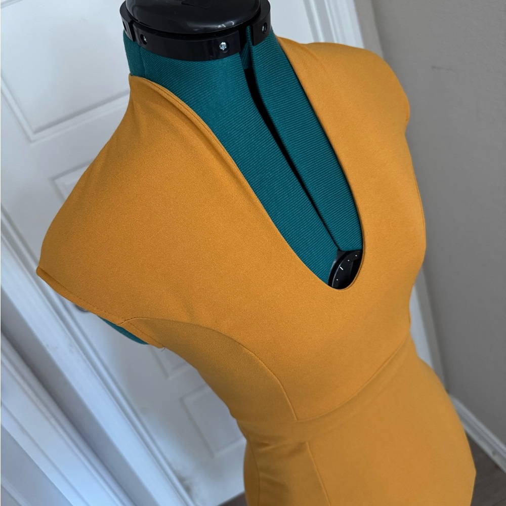 Fashion Nova Mustard Midi Dress